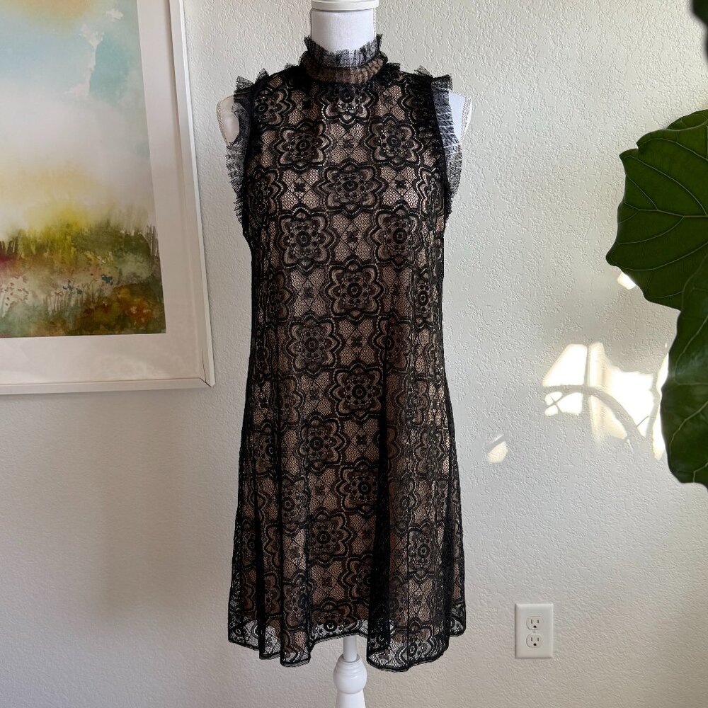 Max Studio Black Lace Sleeveless Dress, Size small